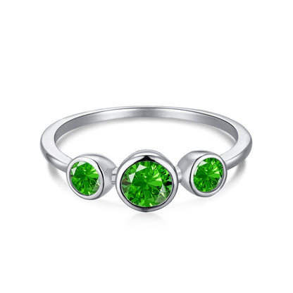 Retro high-end zircon emerald ring - jewelryweilin