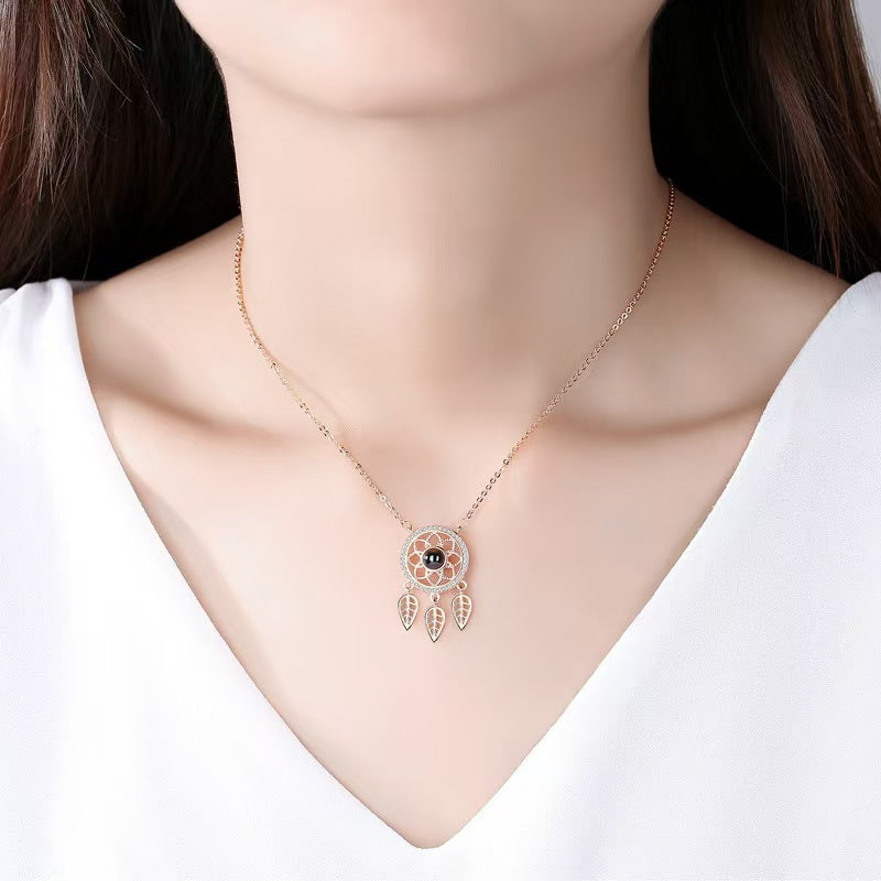 Photo Projection Dream Catcher Necklace