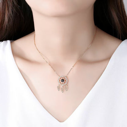 Photo Projection Dream Catcher Necklace