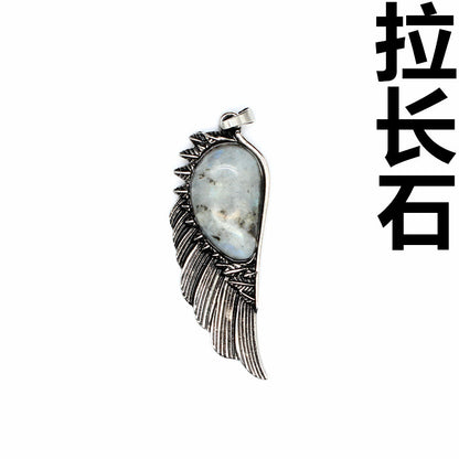Punk Vintage Crystal Wing Pendant