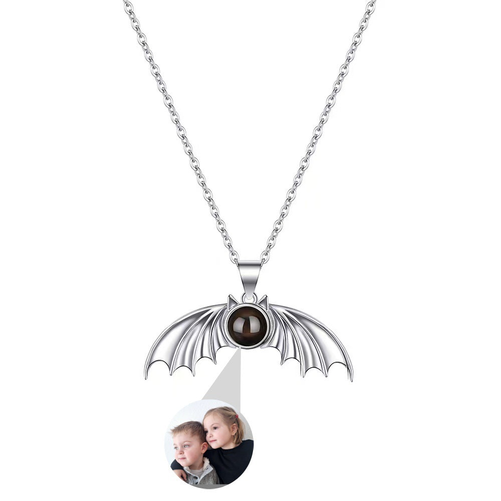 Photo Projection Bat Necklace