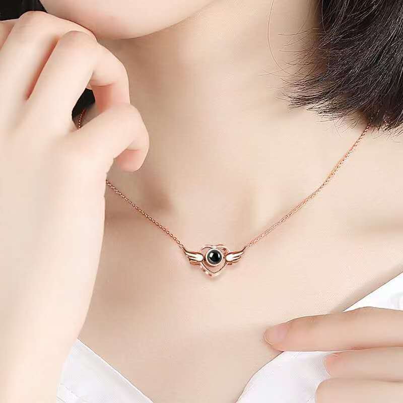 Photo Projection Heart Necklace