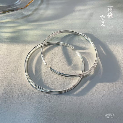 Fashion crossover sterling silver bracelet