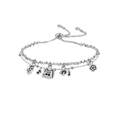 Cat Cat Symphony Pendant Bracelet