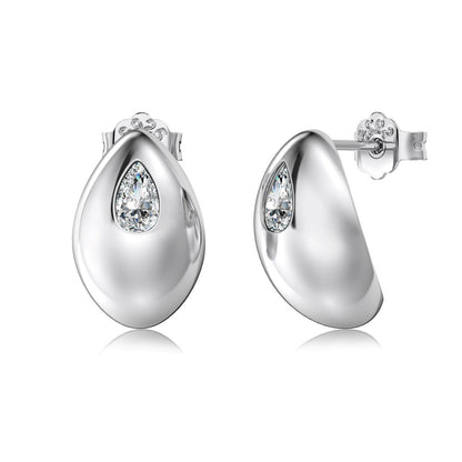 High-grade glossy small bean earrings - jewelryweilin