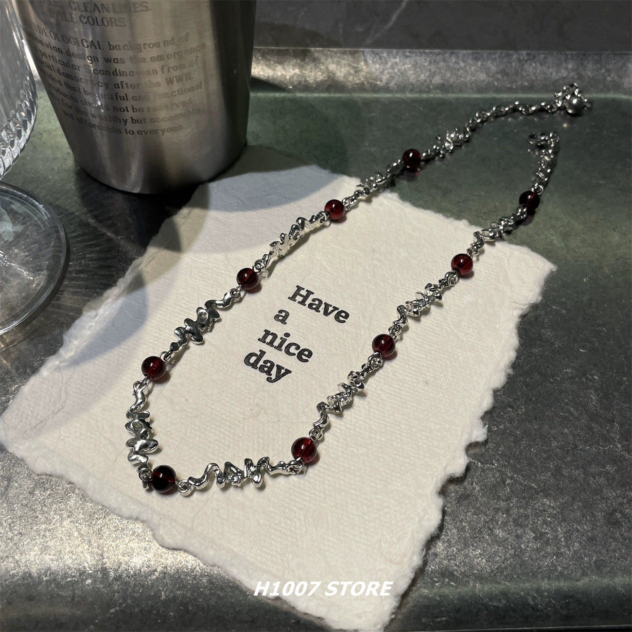 Hip Hop Ruby Cross Necklace