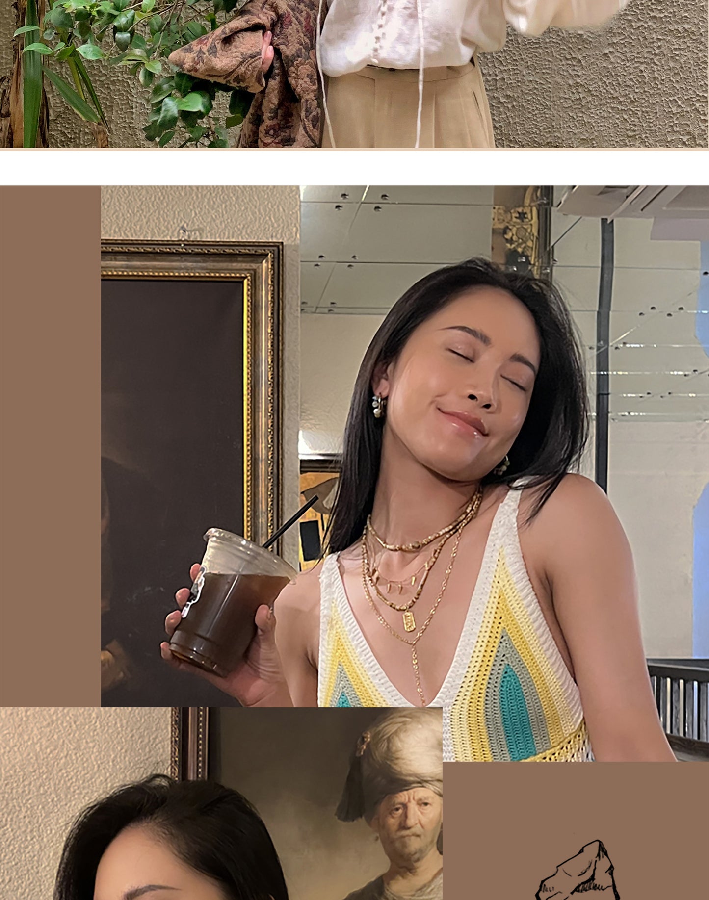 Golden wheat harvest necklace