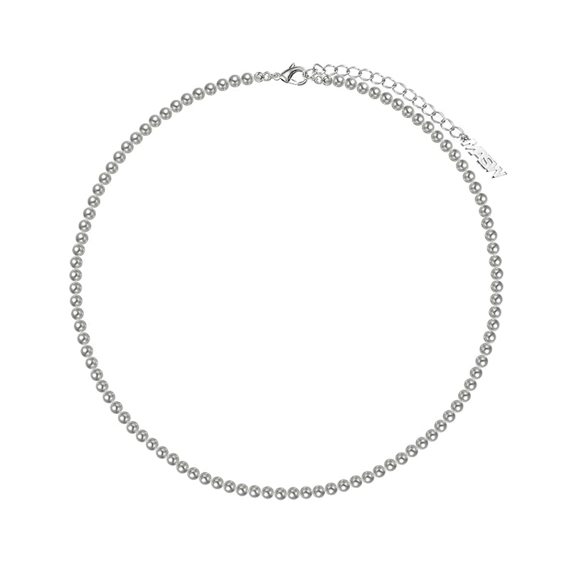 Highlight gray pearl necklace