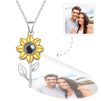 Photo projection pendant necklace