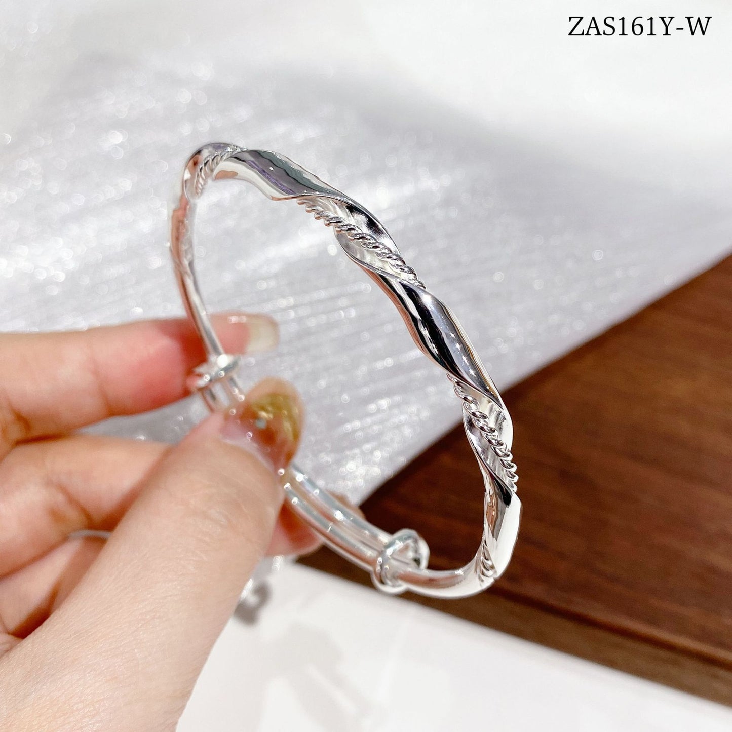 Fashion push slide sterling silver bracelet