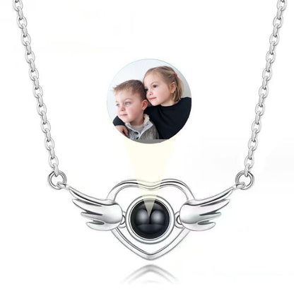 Photo Projection Heart Necklace
