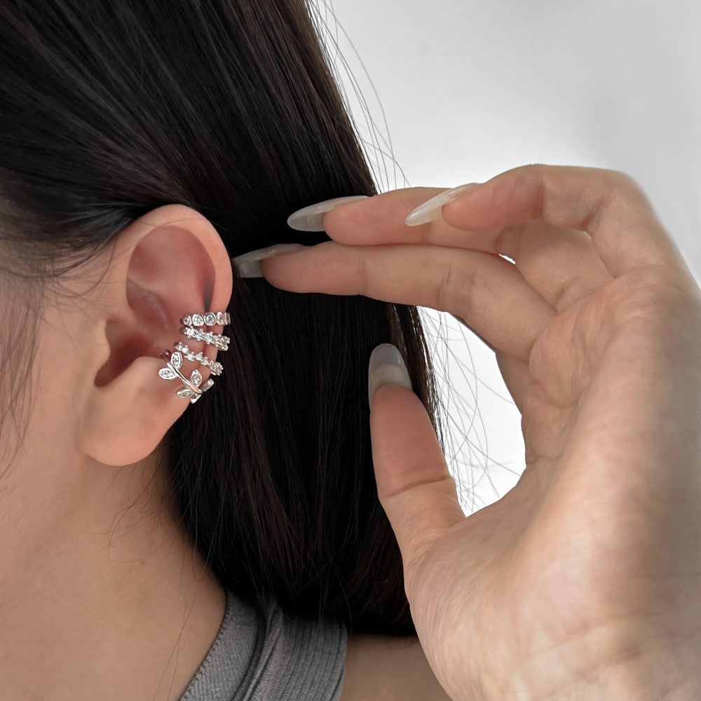 Fashionable and personalized shining zircon ear clips - jewelryweilin