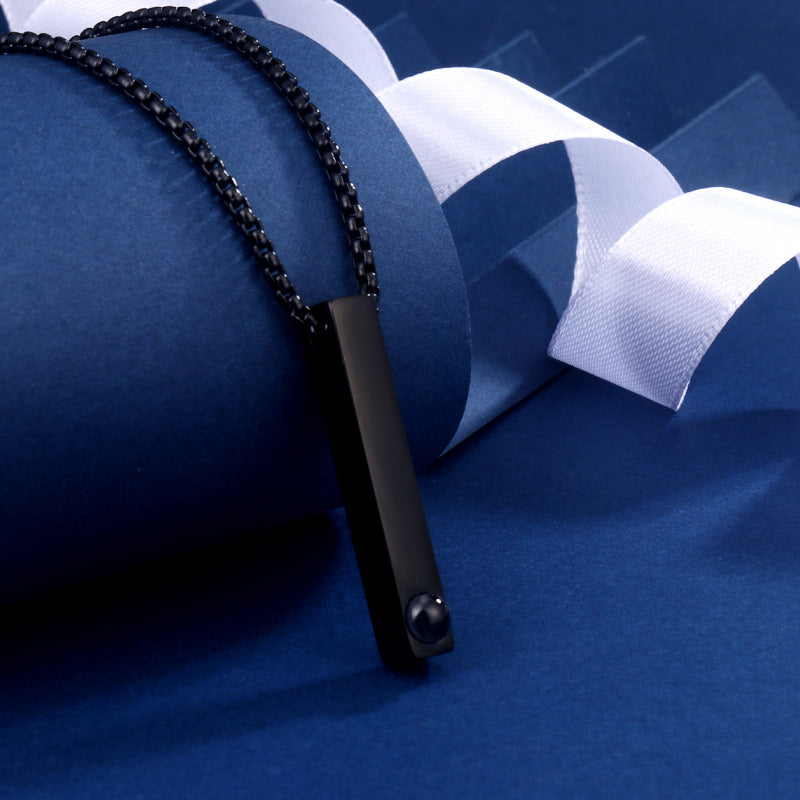 Photo Projection Square Pillar Necklace