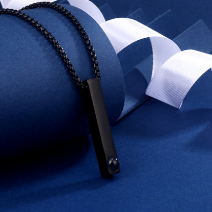 Photo Projection Square Pillar Necklace