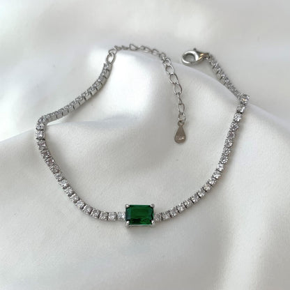 Fashion Luxury Emerald Zirconia Tennis Bracelet - jewelryweilin