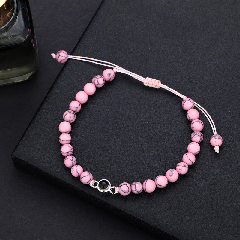 Photo projection turquoise bracelet