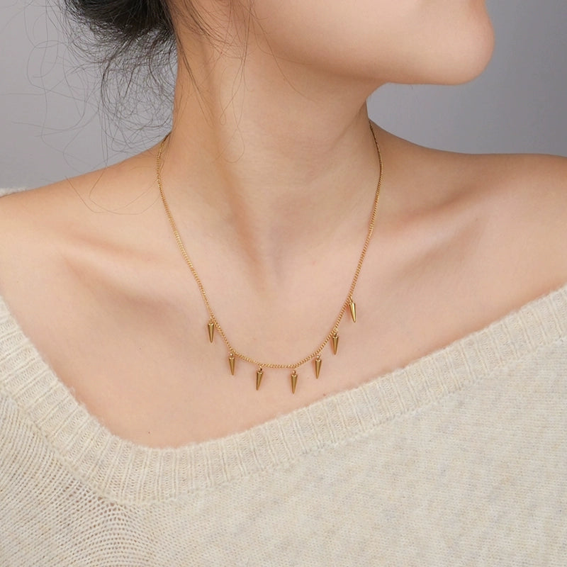 Golden wheat harvest necklace