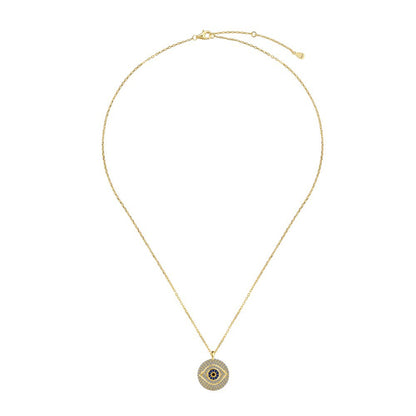 Simple and stylish personality round devil eye necklace - jewelryweilin