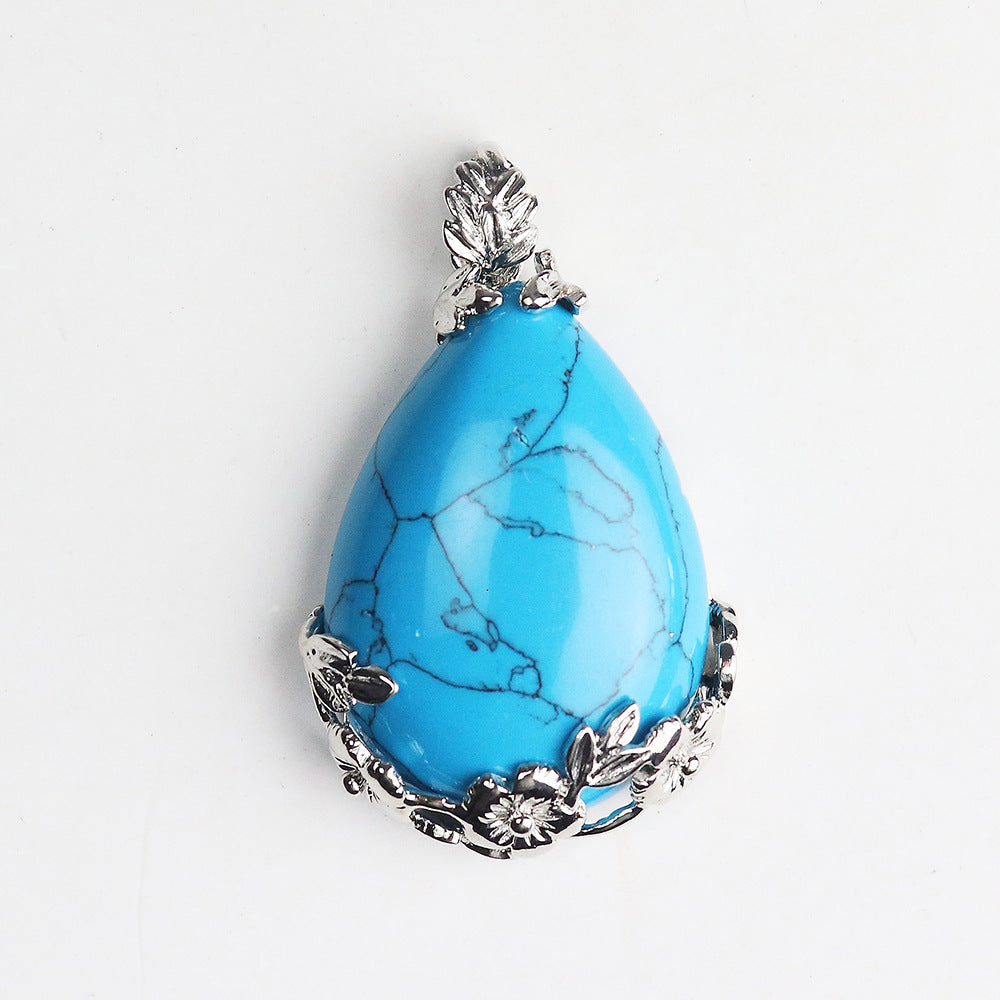 Amethyst Teardrop Clip Pendant