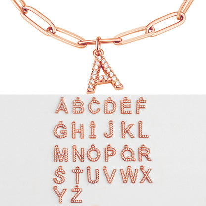 Pulsera con alfabeto de moissanita 