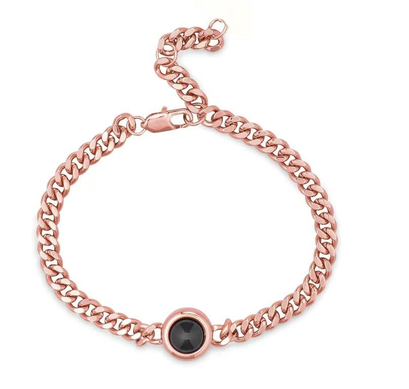 Photo Projection Cuban Bracelet