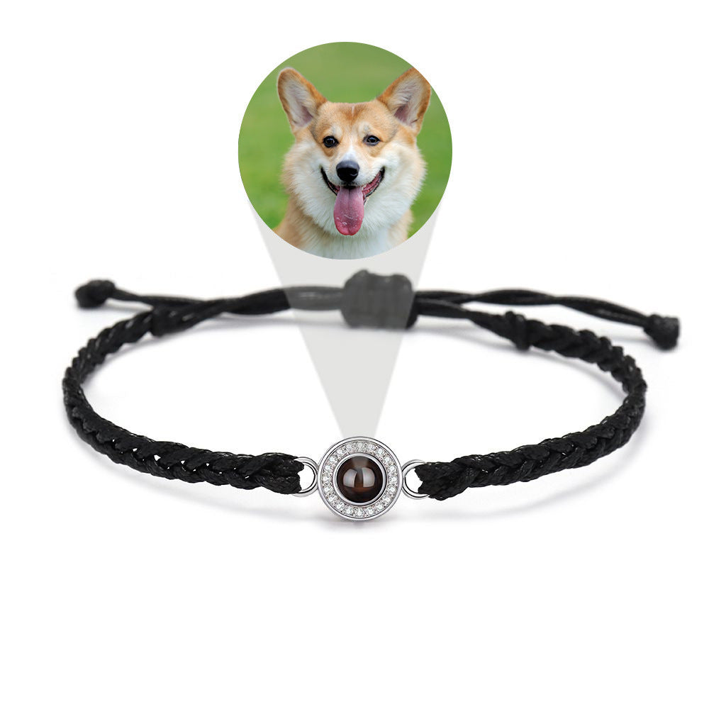 Photo projection sunflower bracelet