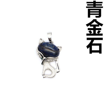 Ancient style little fox crystal pendant