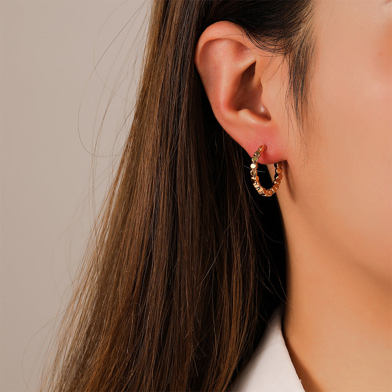 High-end personalized retro square earrings - jewelryweilin