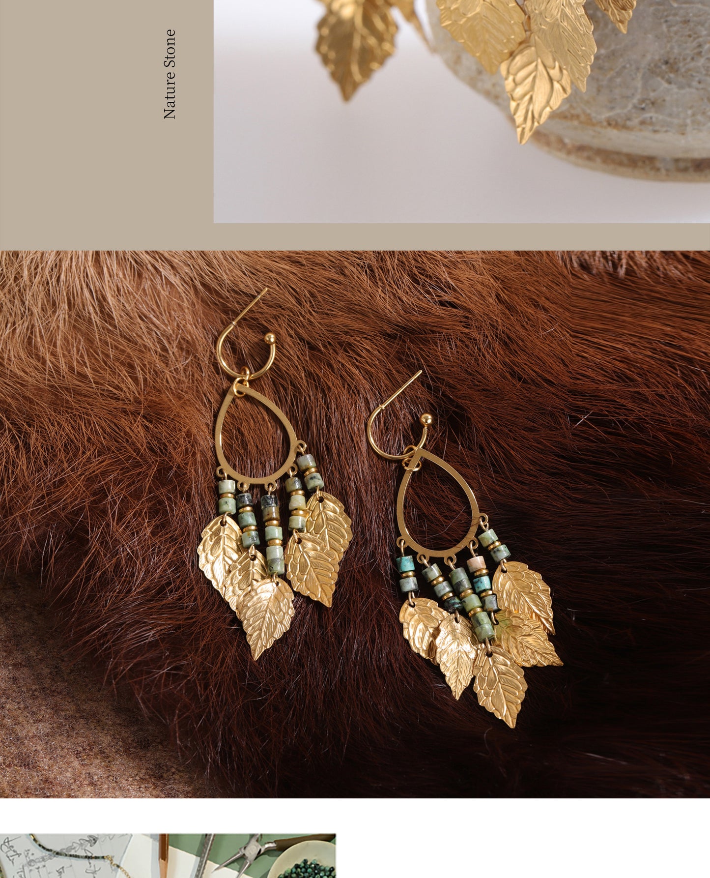 Ancient-style gold earrings