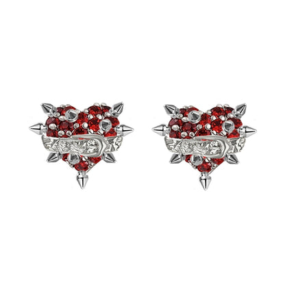 Love red heart necklace