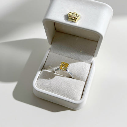 Classic and fashionable ice flower cut zircon ring - jewelryweilin