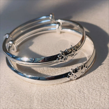 A pair of smooth dragon push - pull bracelets for children - jewelry - weilin.com