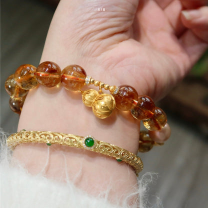 Natural "Violent Yellow" Citrine Bracelet