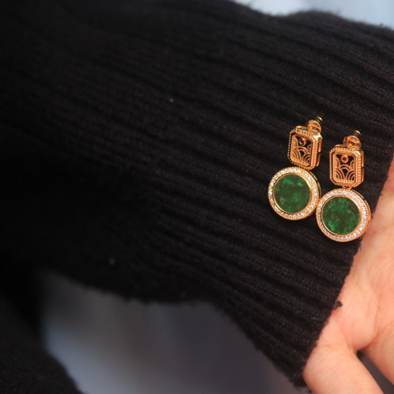 Natural Jadeite Earrings