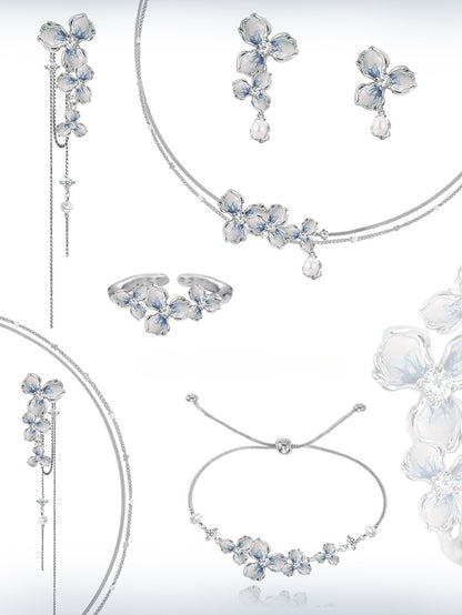 Enamel gradient floral bracelet