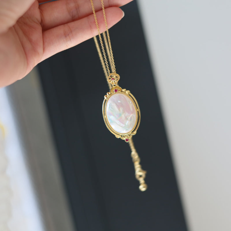Natural White Mother of Pearl Large Pendant