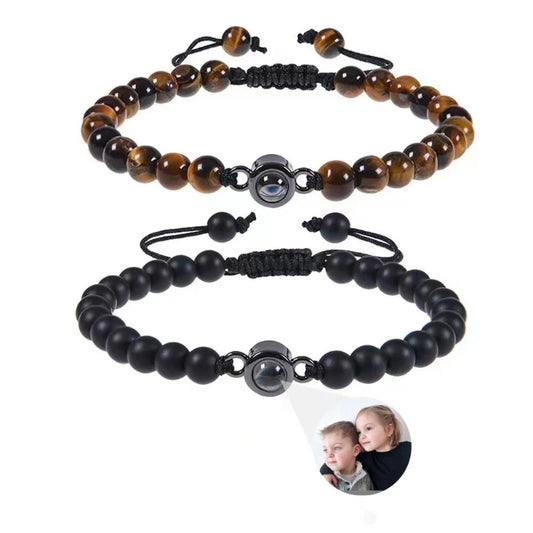 Sandstone projection photo bracelet