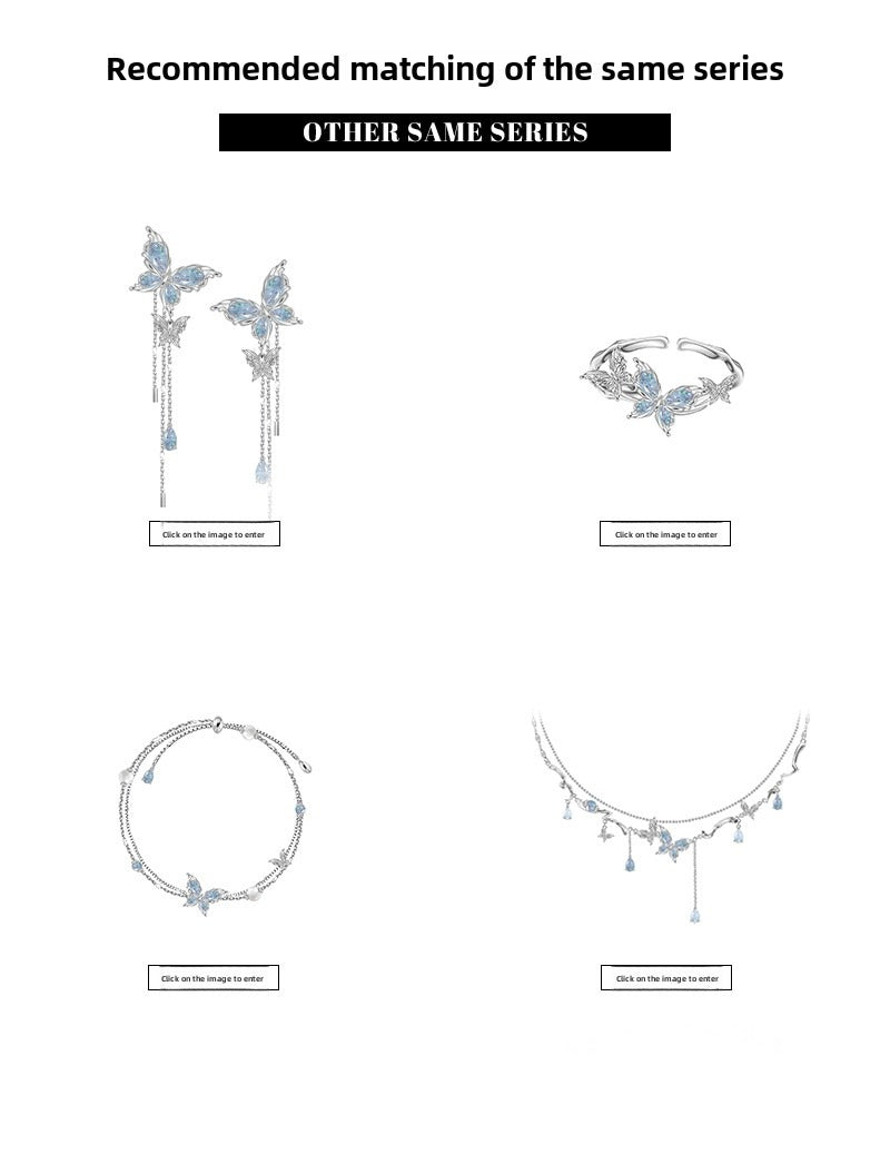 Ice blue butterfly bracelet