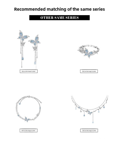 Ice blue butterfly bracelet