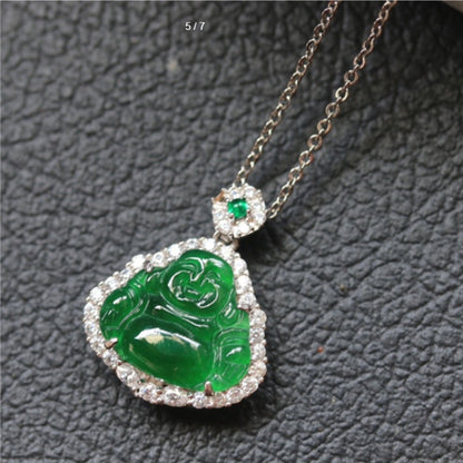 Natural Jadeite Buddha Sachet Pendant