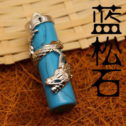 Antique Black Agate Pendant