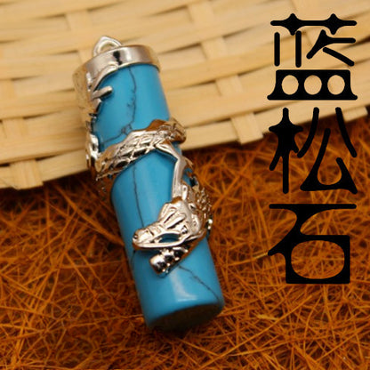 Antique Black Agate Pendant