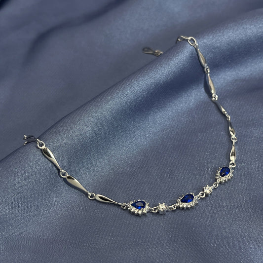 سوار عصري من الفضة الإسترلينية على شكل قطرة ماء من السبينيل 