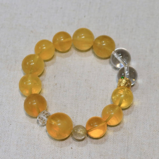 Natural Yellow Fluorite Bracelet