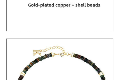 Agate pearl hip - hop necklace - jewelry - weilin.com