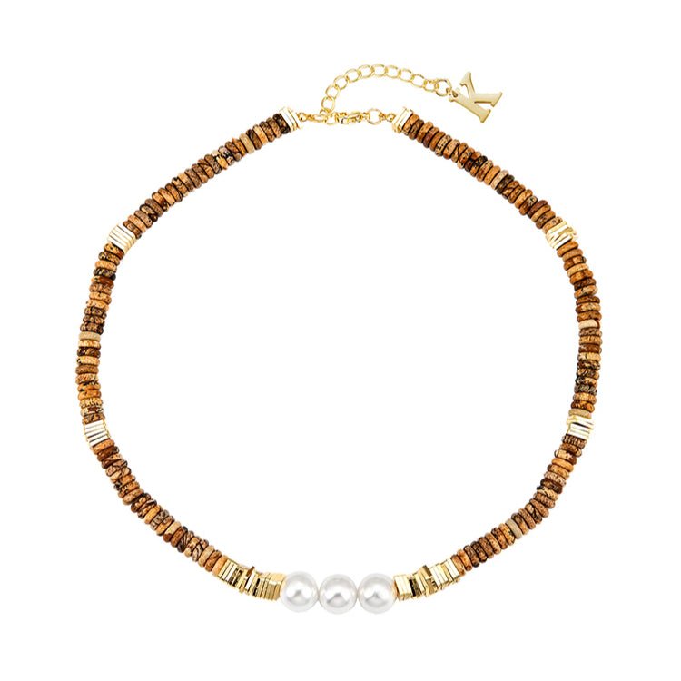 Agate pearl hip - hop necklace - jewelry - weilin.com