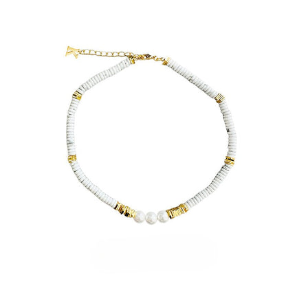 Agate pearl hip - hop necklace - jewelry - weilin.com