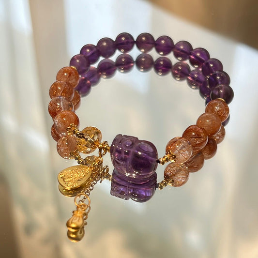 Amethyst Pixiu Bracelet - jewelry - weilin.com