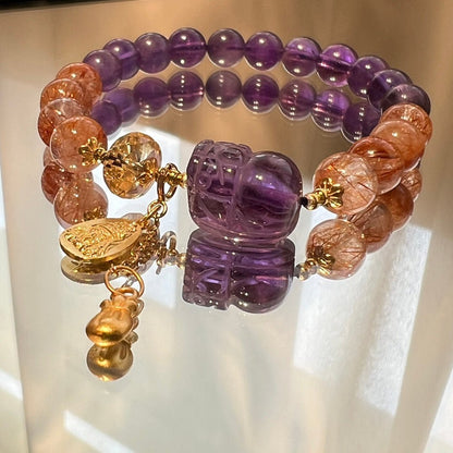 Amethyst Pixiu Bracelet - jewelry - weilin.com