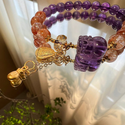 Amethyst Pixiu Bracelet - jewelry - weilin.com